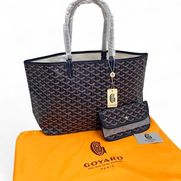 Goyard St Louis Navy NWT Goyard Saint Louis PM Tote Navy Blue